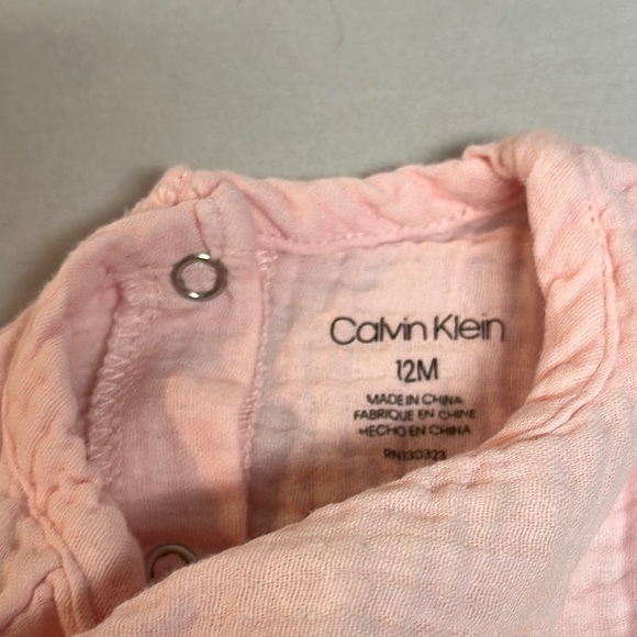 Calvin Klein Soft Pink Baby Romper dress - Picture 2 of 4